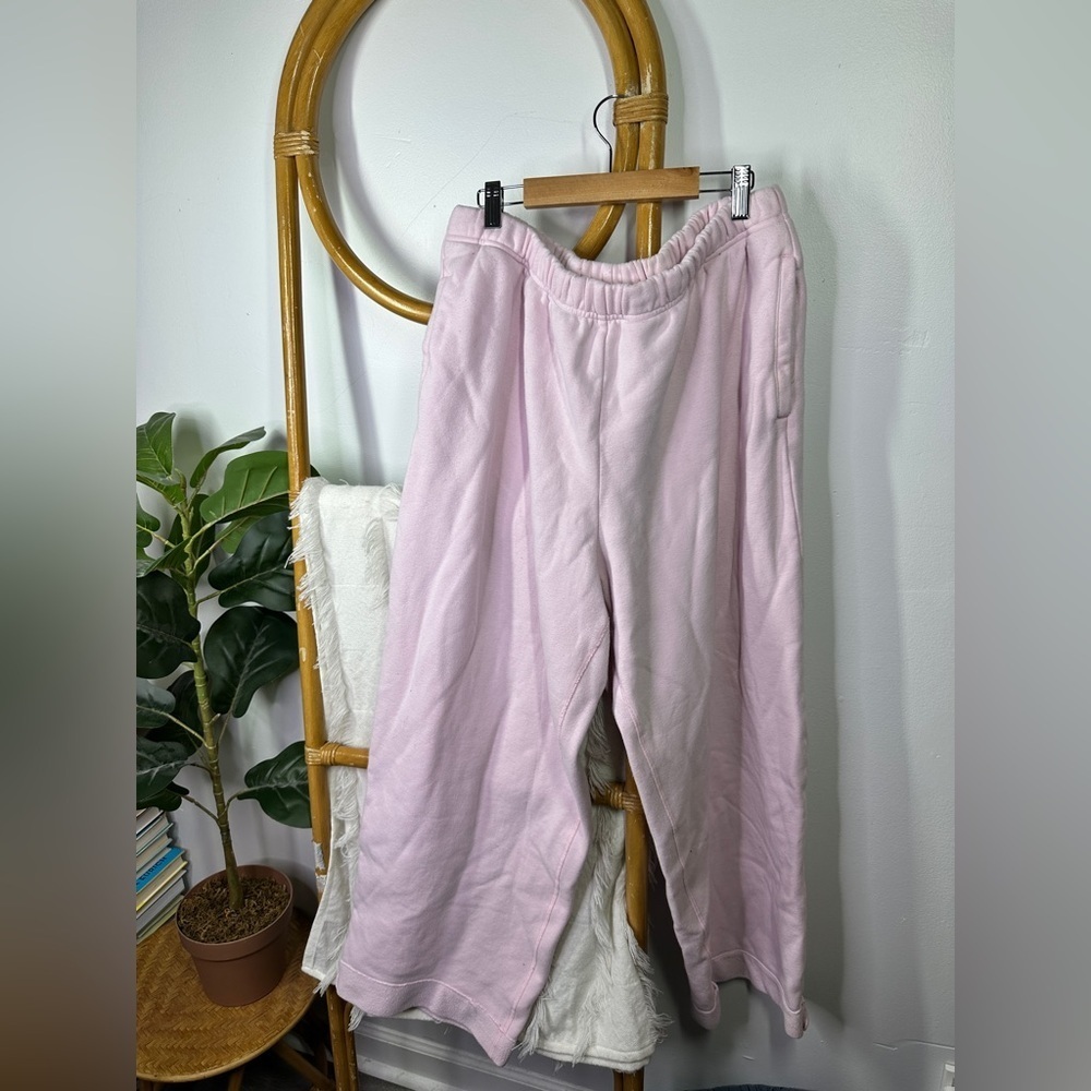 Skims Light Pink Wide Leg Sweat Set Sz XL - Picture 3 of 8